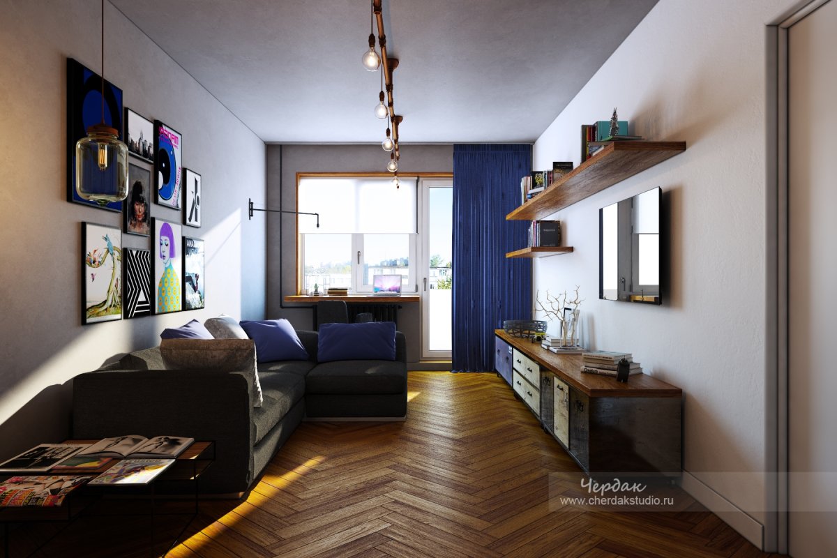 Квартира студия лофт 30 кв