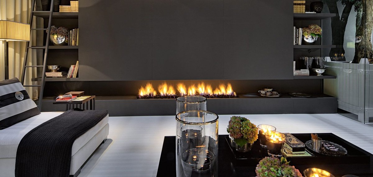 Интерьер с биокамином