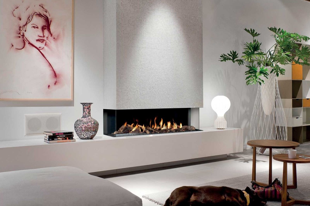 Камин длинный узкий