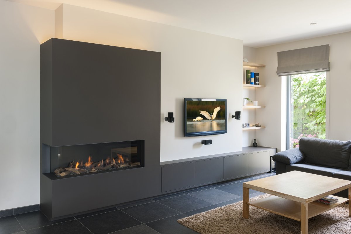 Каминные комнаты в стиле Минимализм