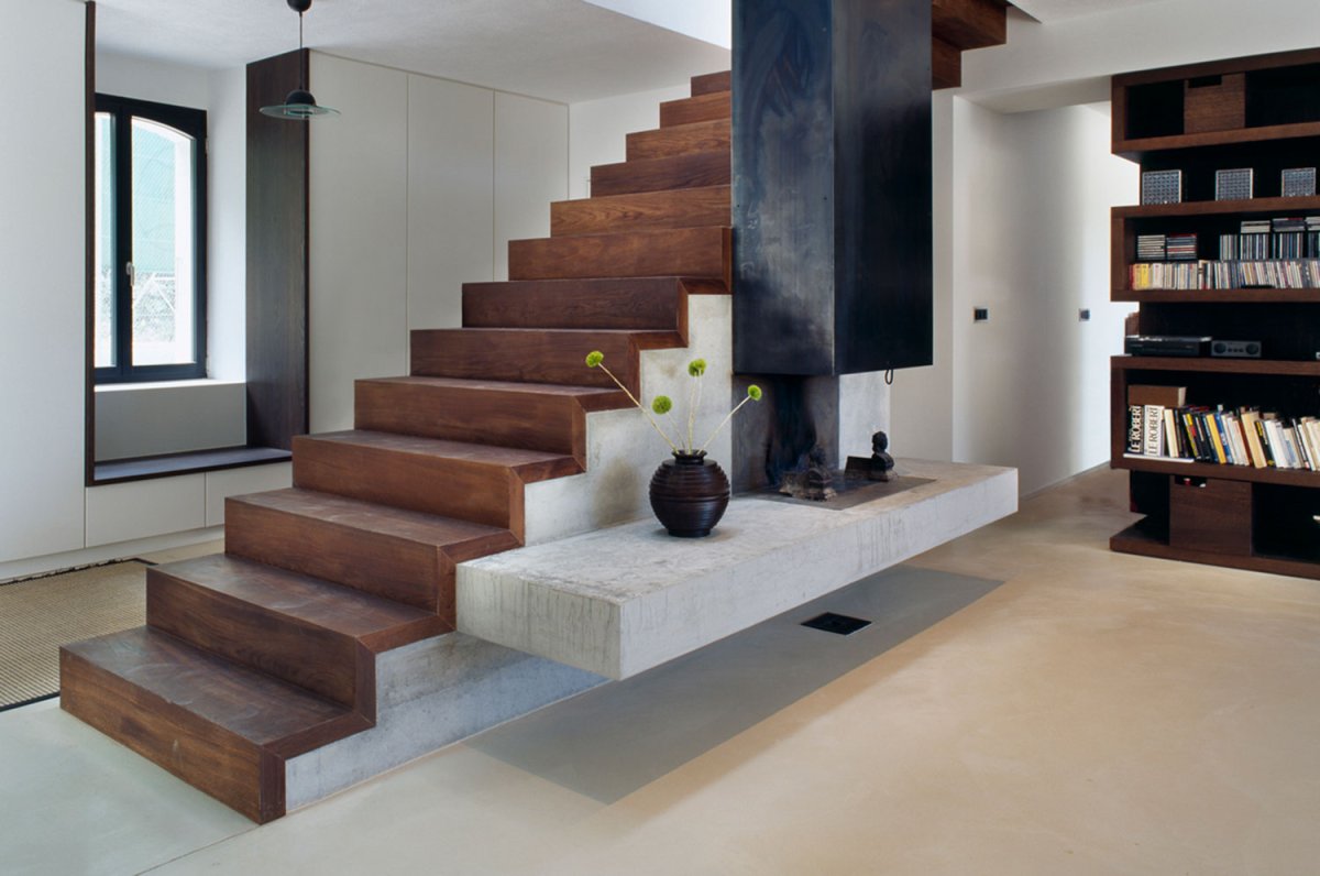 Дизайнерские бетонные лестницы