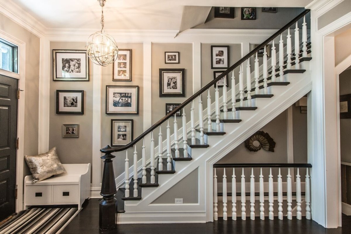 Лестница в стиле американская классика