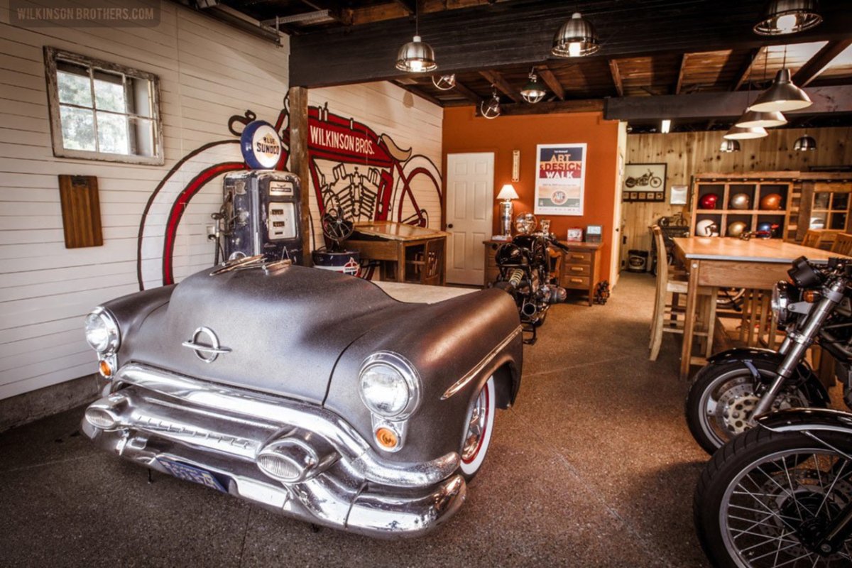 Гараж в стиле ретро