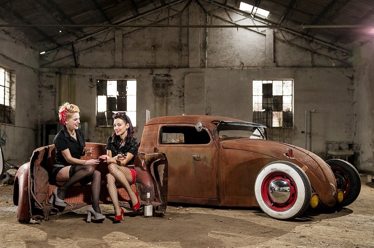 Автомойка в стиле ретро