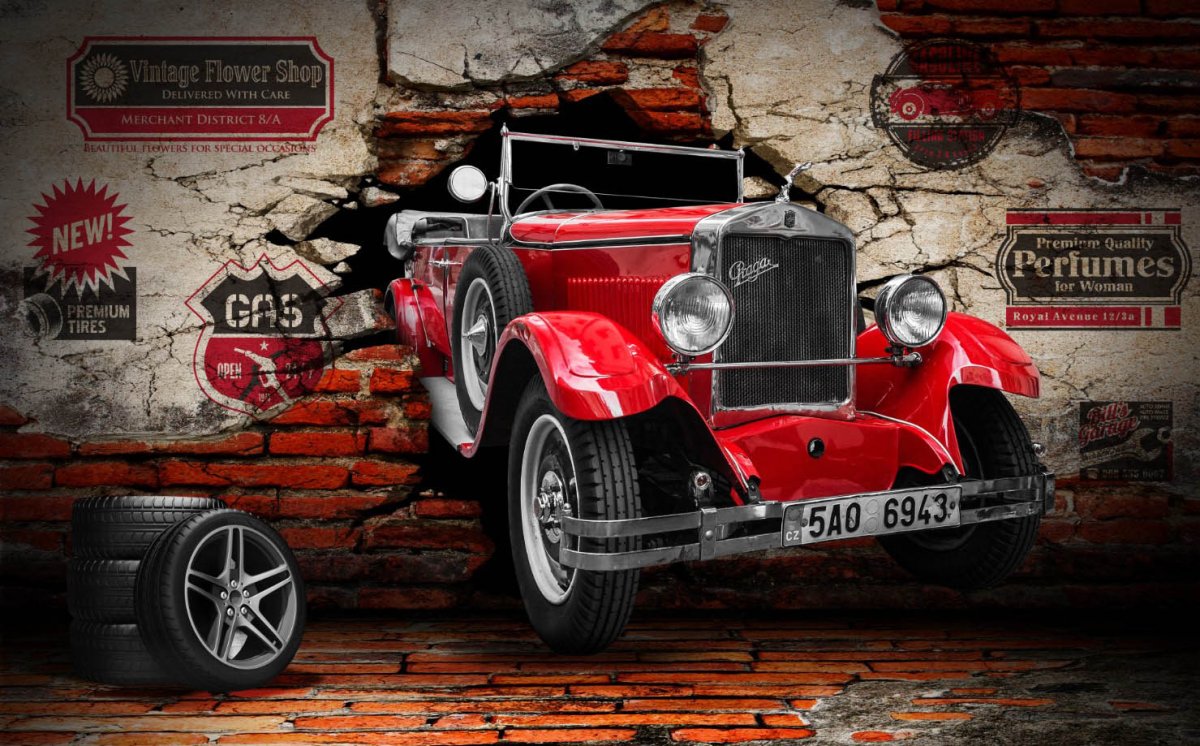 Гараж в стиле ретро