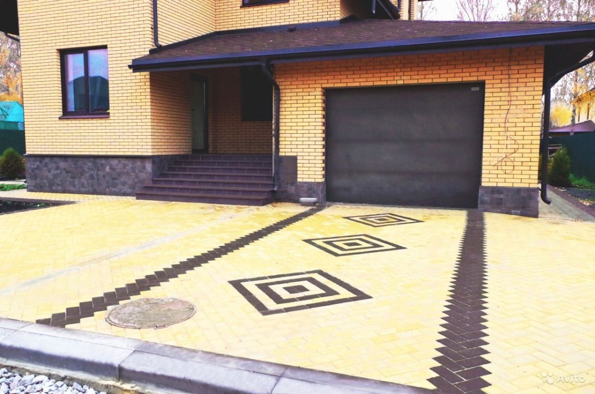 Тротуарная плитка перед гаражом