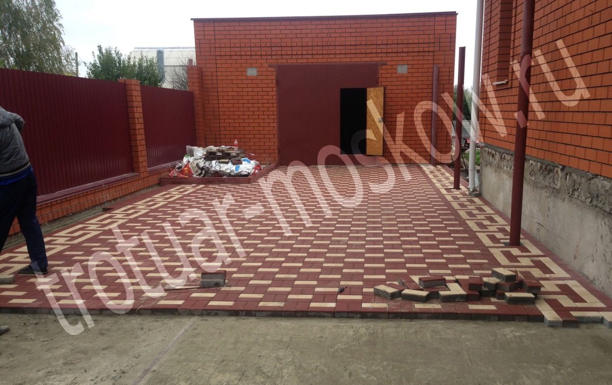 Укладка тротуарной плитки ЖБК