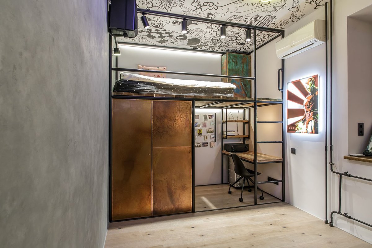 Жилой гараж в стиле лофт