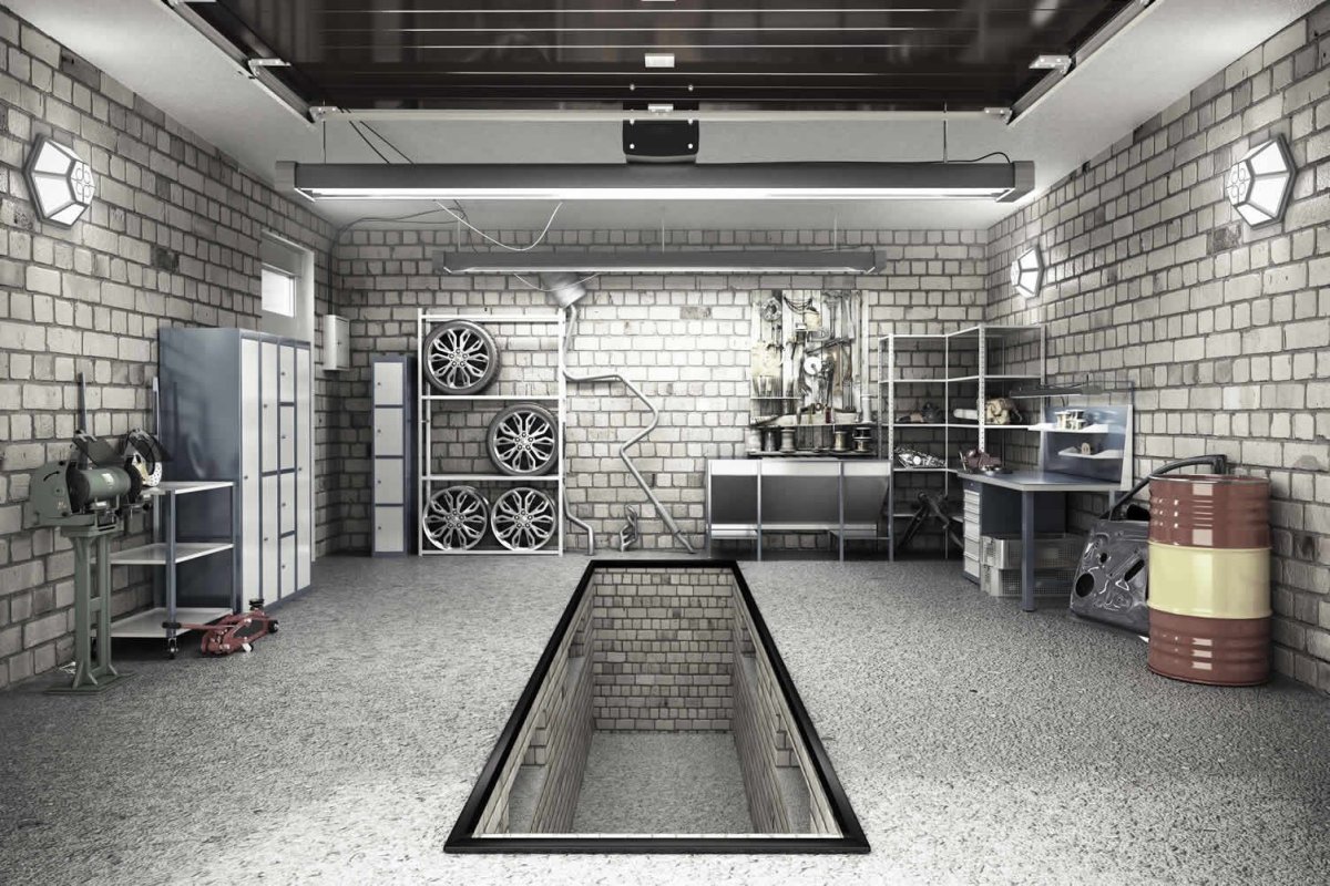 Интерьер гаража 3д