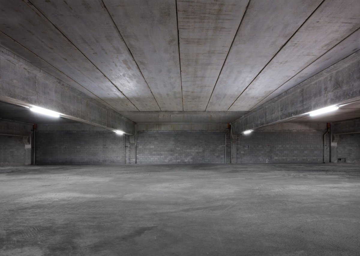 Empty Industrial parking