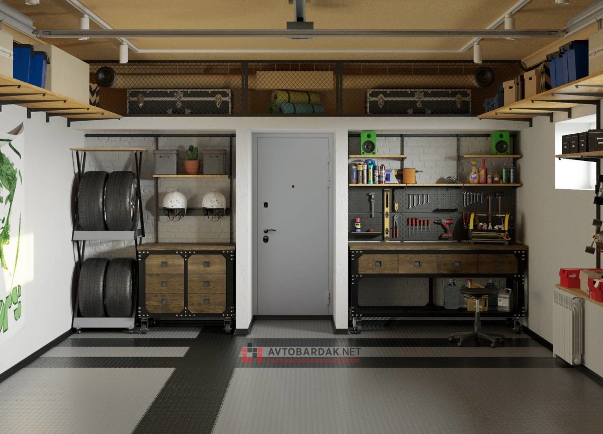 Стеллаж лофт в гараж