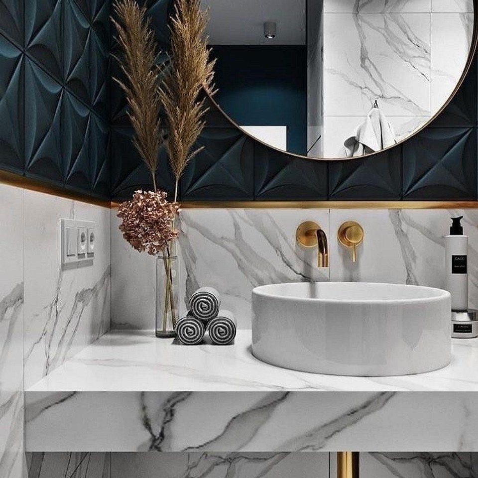 Дизайн ванной комнаты плитка