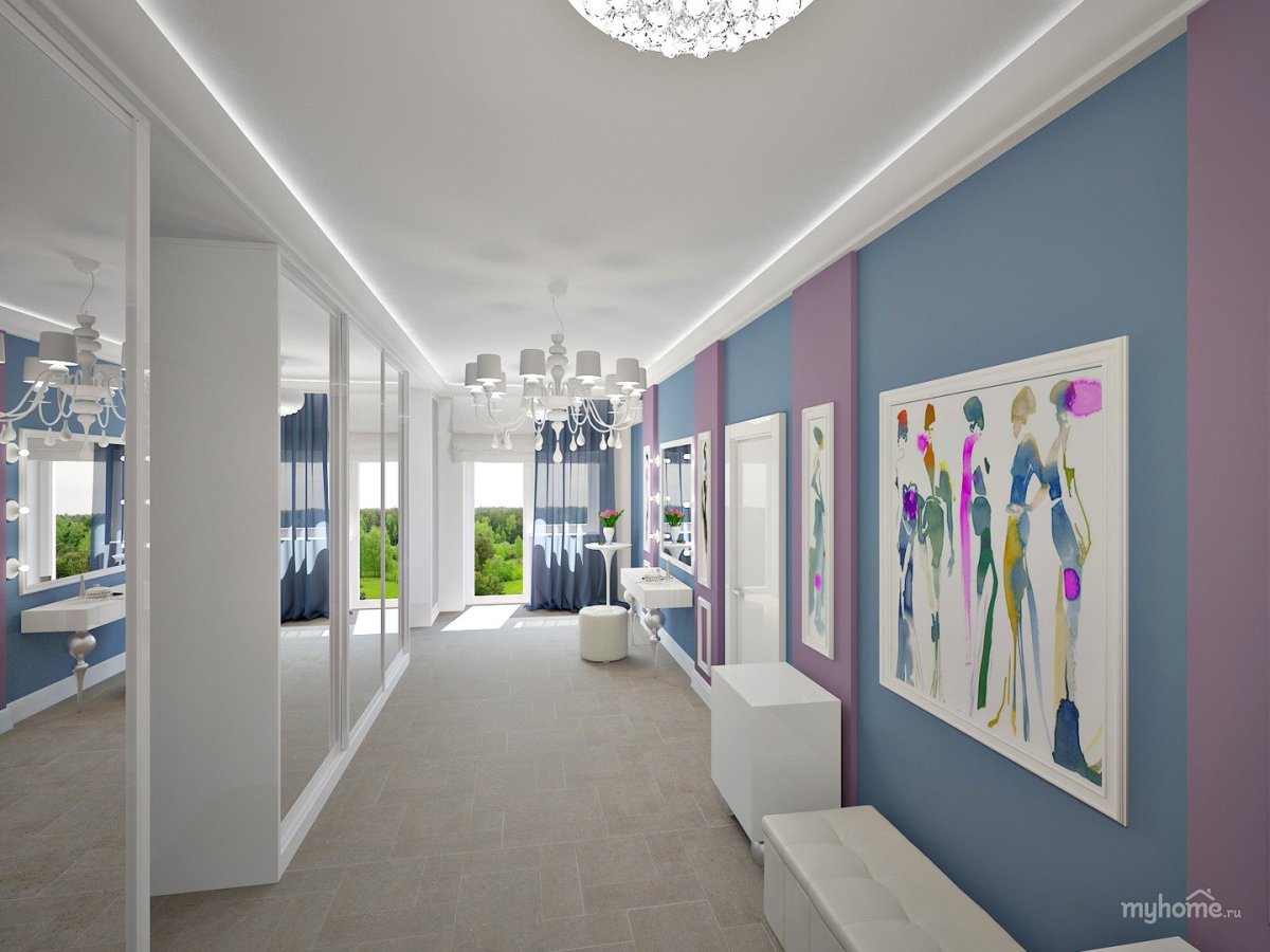 Цвет стен в холле школы