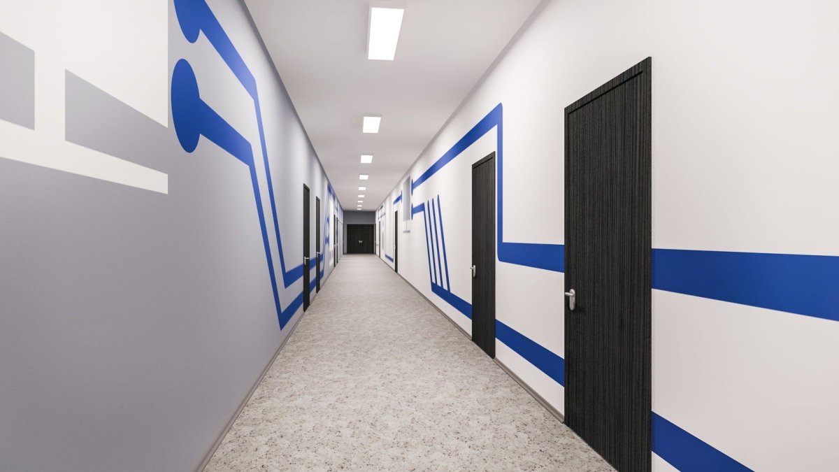 Школьная стена в коридоре