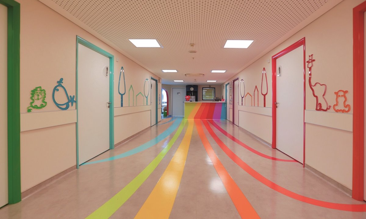 Коридоры школы современные