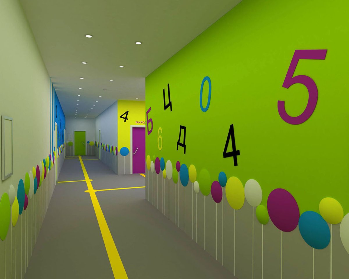 Украшение коридора в детском саду
