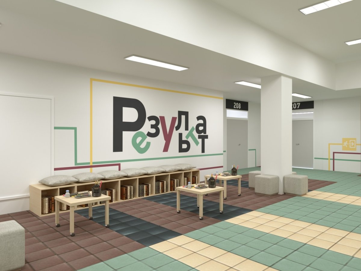 Современные стены в школе