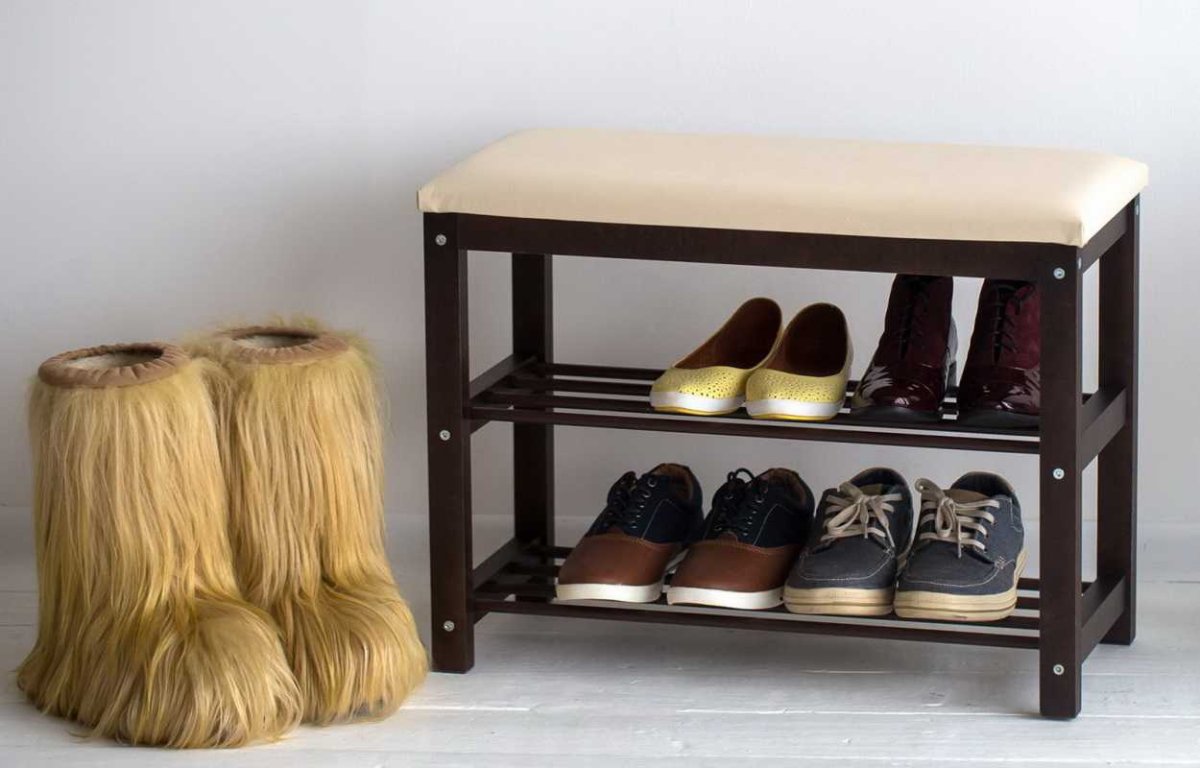 Обувная полка с сиденьем