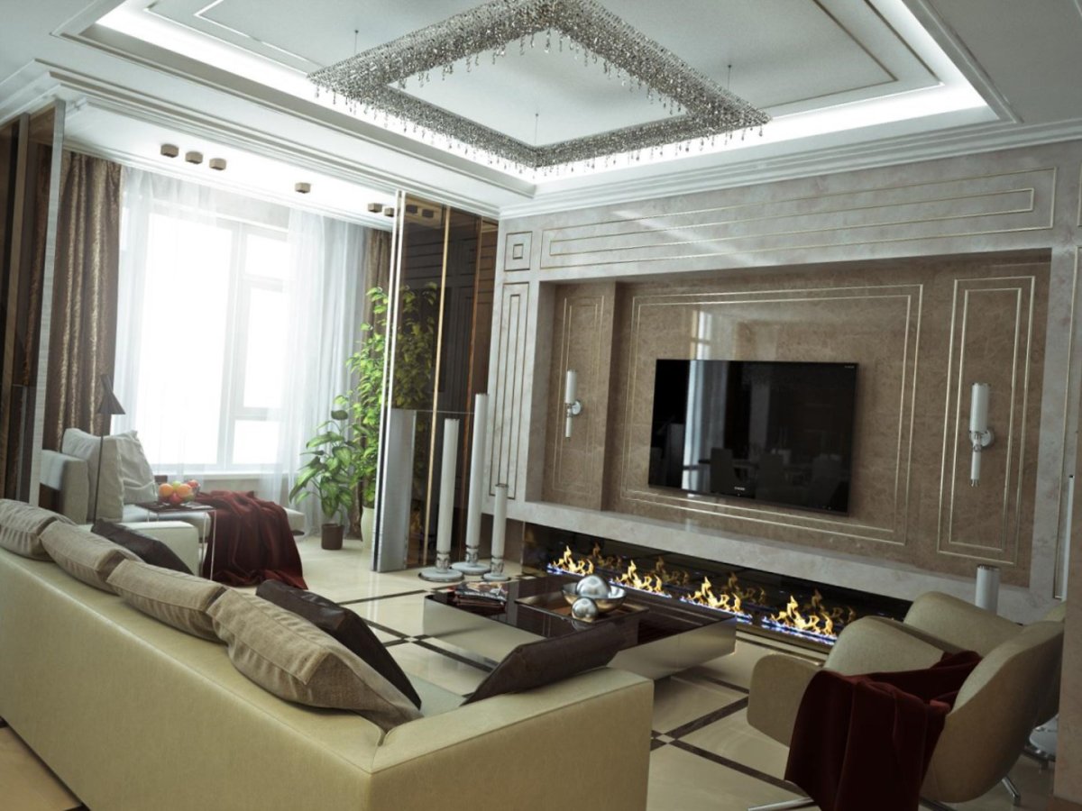 Дизайнерские проекты гостиной