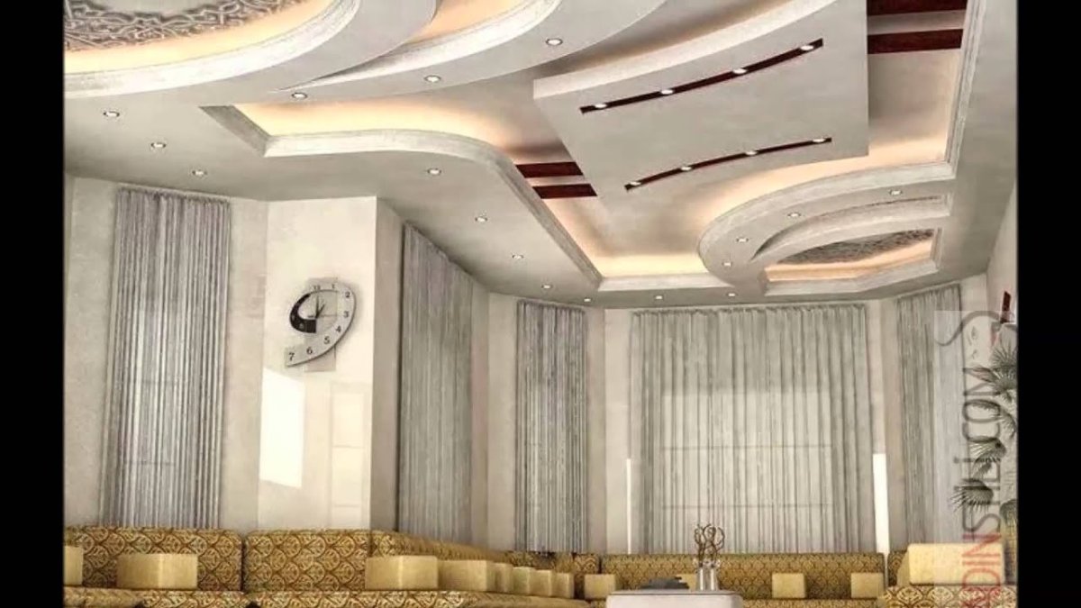 Гипсовый потолок в зале