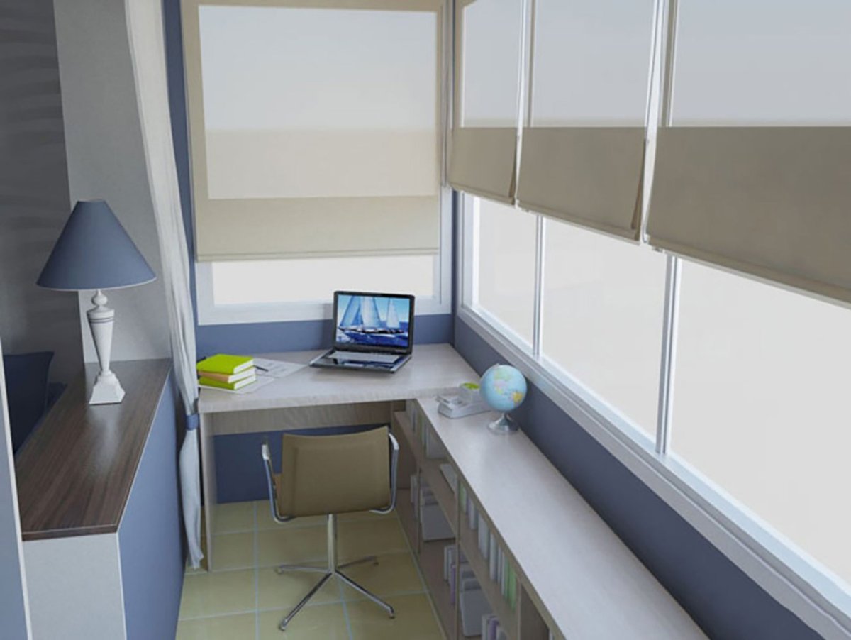 Подоконник стол на лоджии