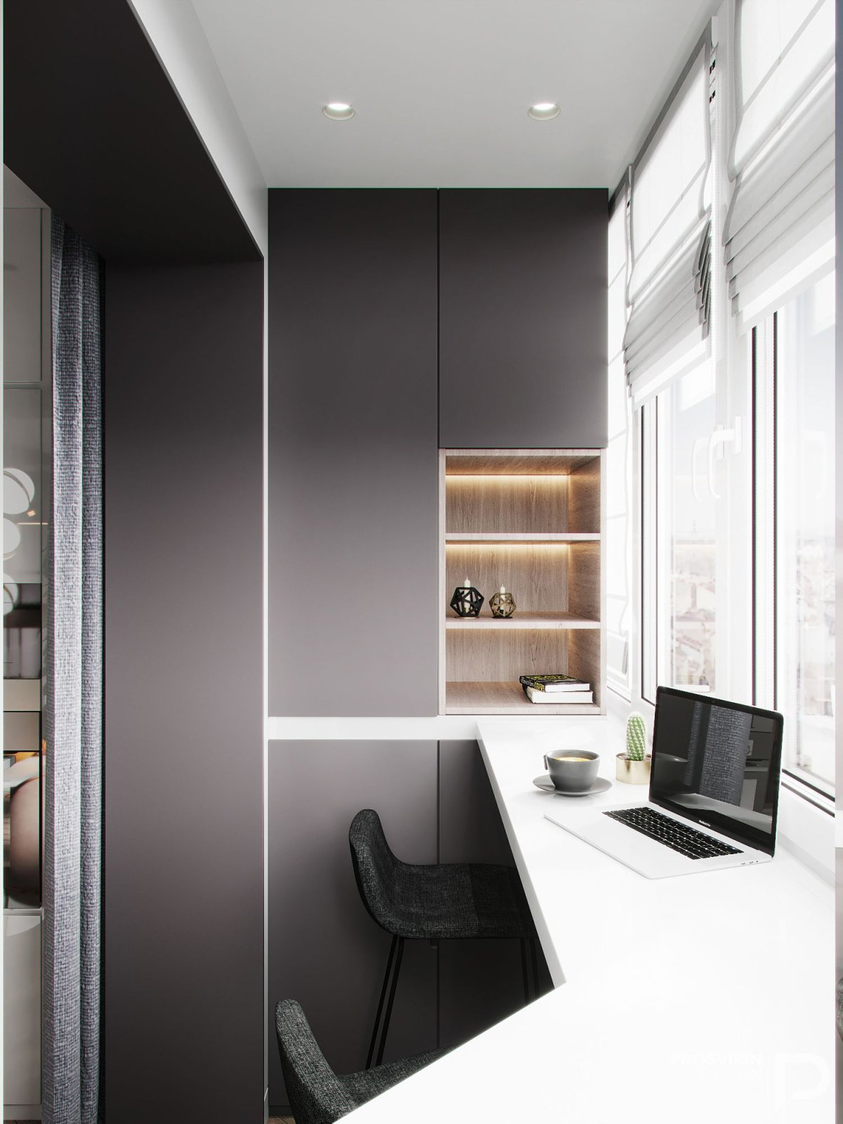 Рабочее место на лоджии