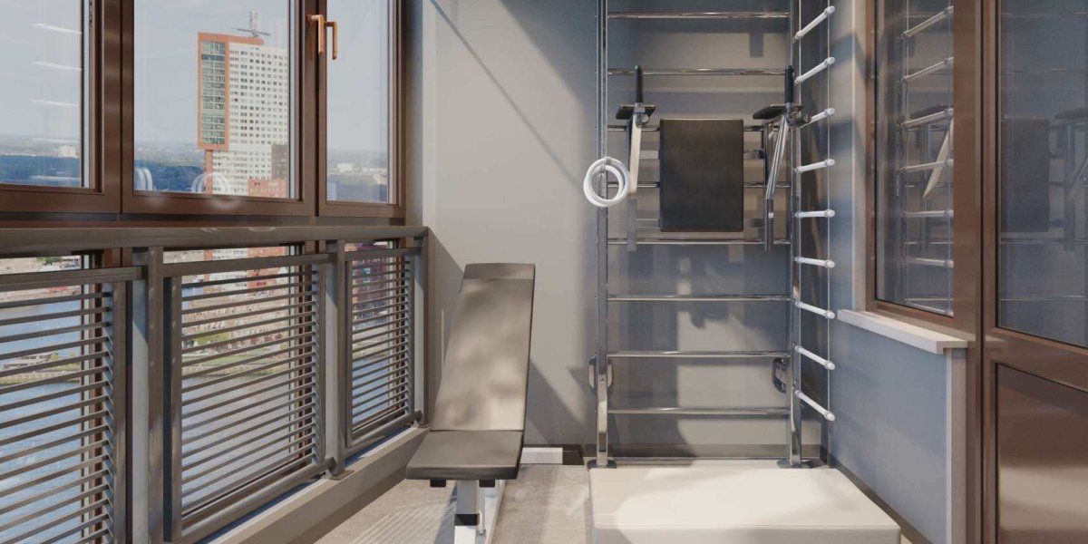 Спортивный уголок на балконе