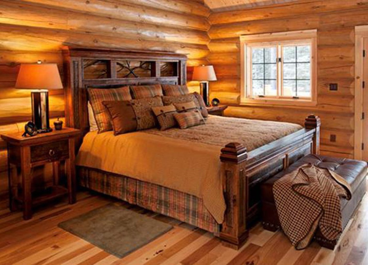 Кровать в деревенском стиле