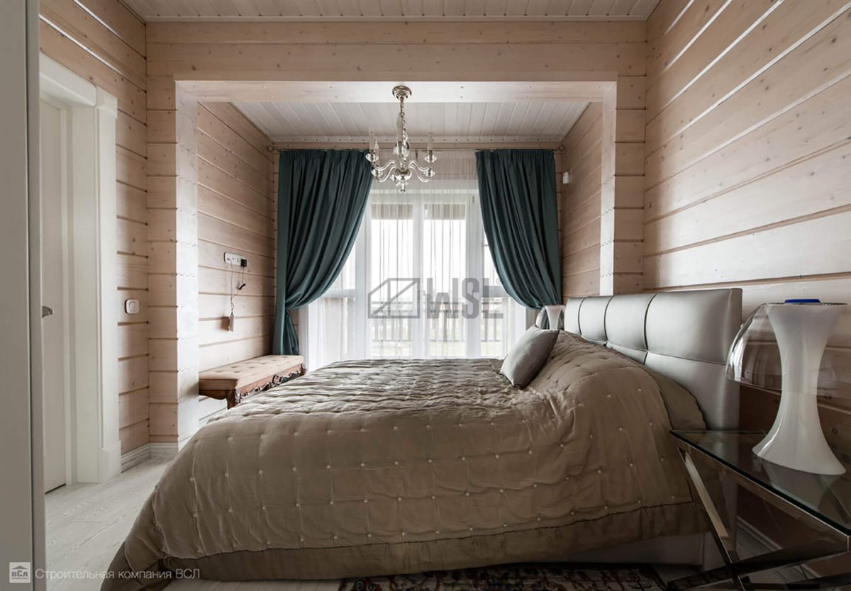 Спальня в деревянном доме