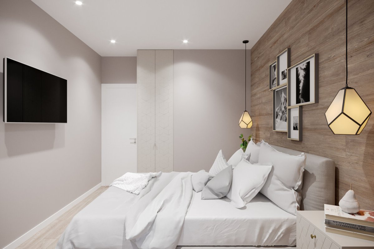 Спальня в минималистическом стиле 10 кв.м