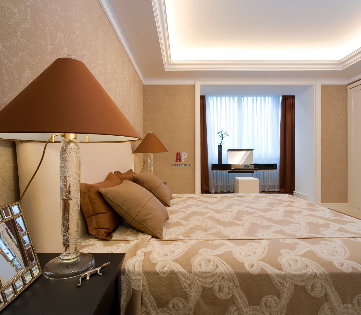 Потолок в спальне 12 кв.м