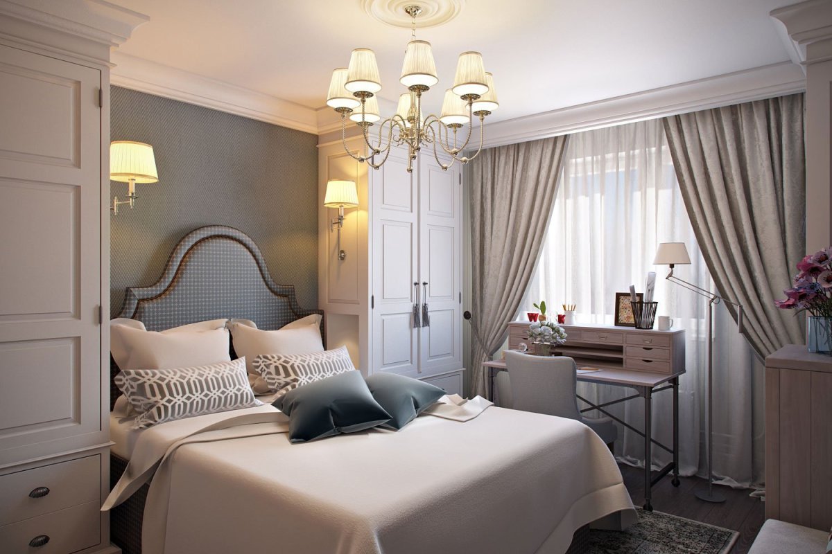 Спальня Неоклассика 15 кв м