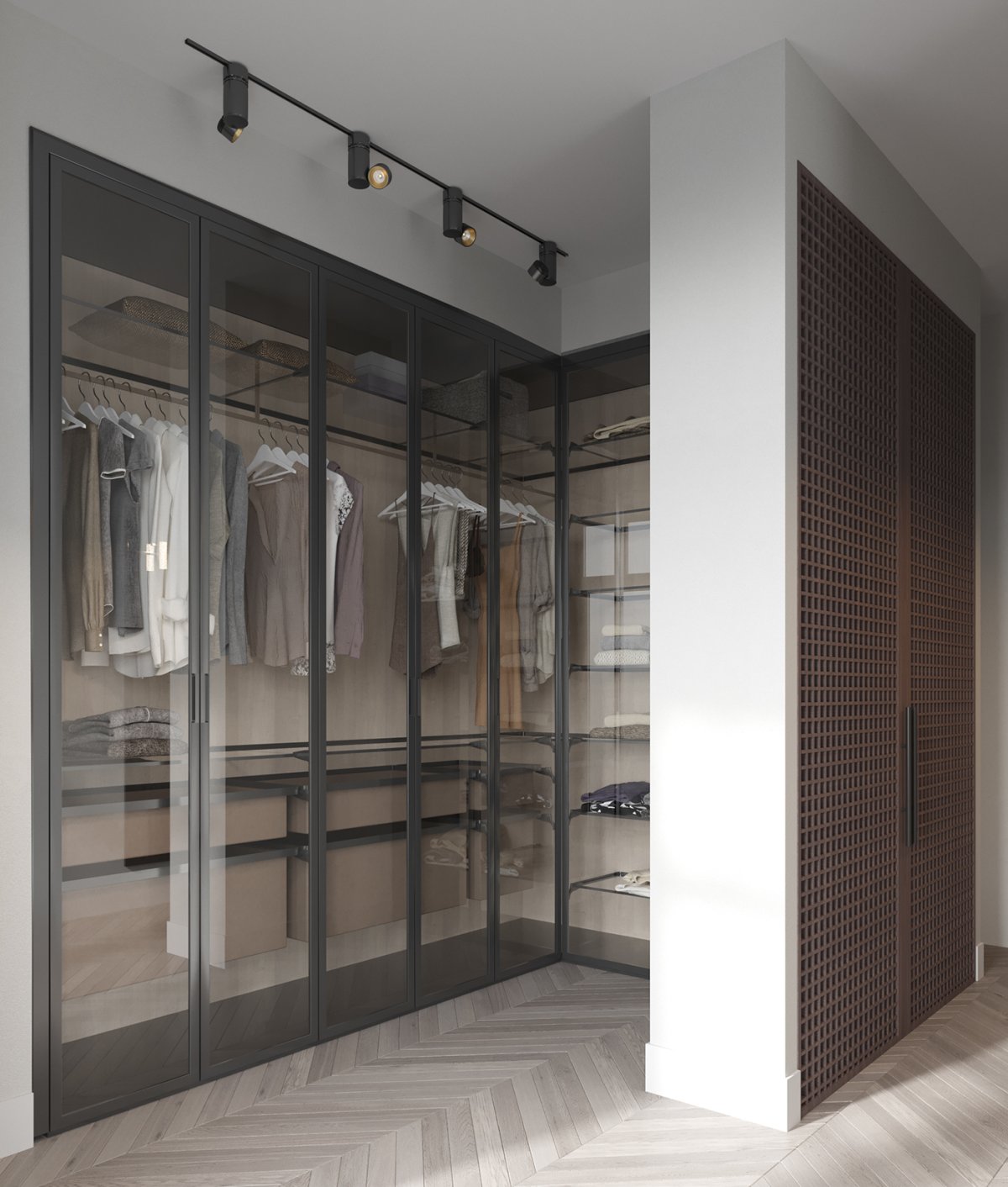 Перегородка для гардеробной