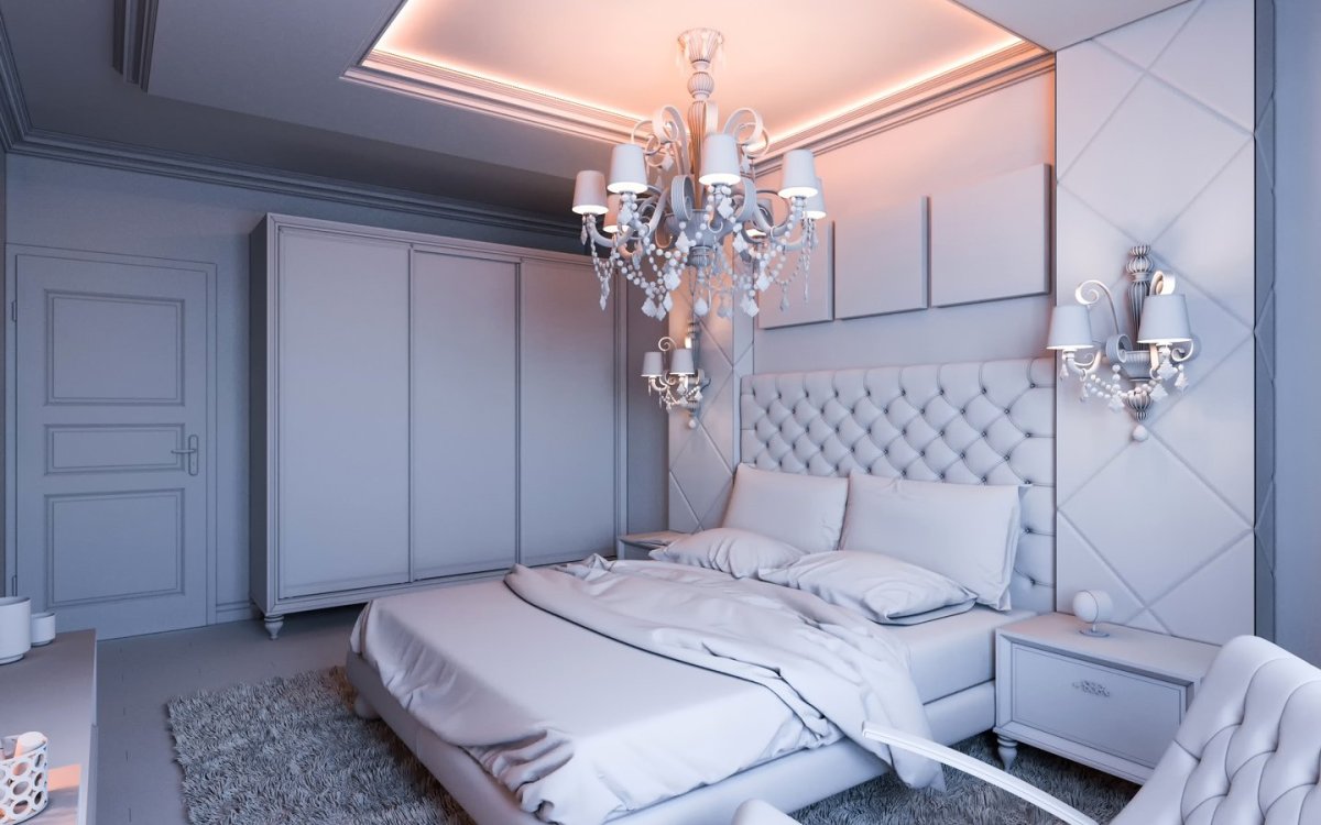 Зеркальный потолок над кроватью