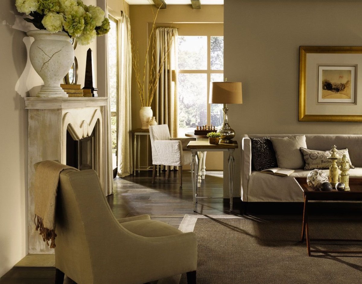 Палитра цветов Sherwin Williams для гостиных