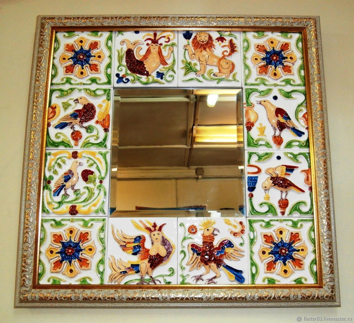 Зеркало из изразцов