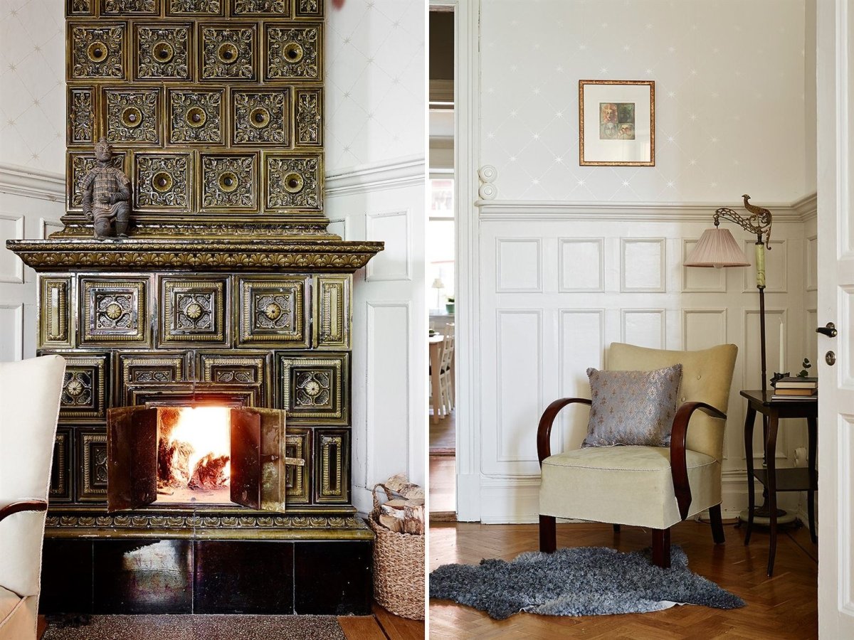 Старая квартира камин