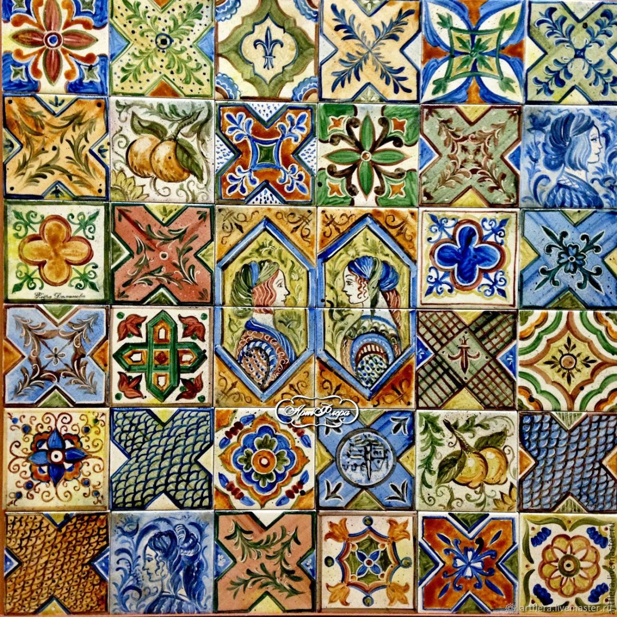 Фартук для кухни итальянские изразцы