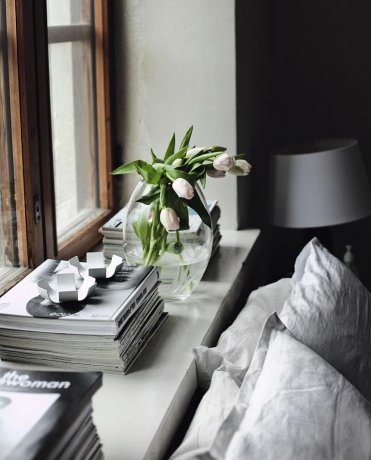 Озеленение подоконника в спальне