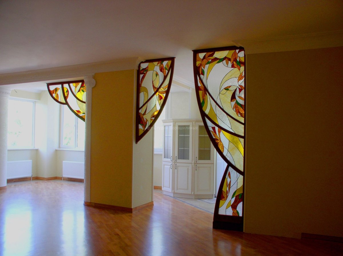Витражные перегородки в интерьере