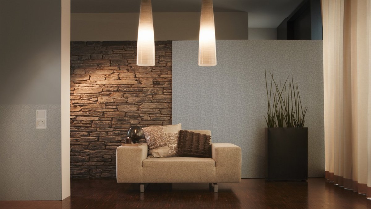 Обои под рогожку в интерьере