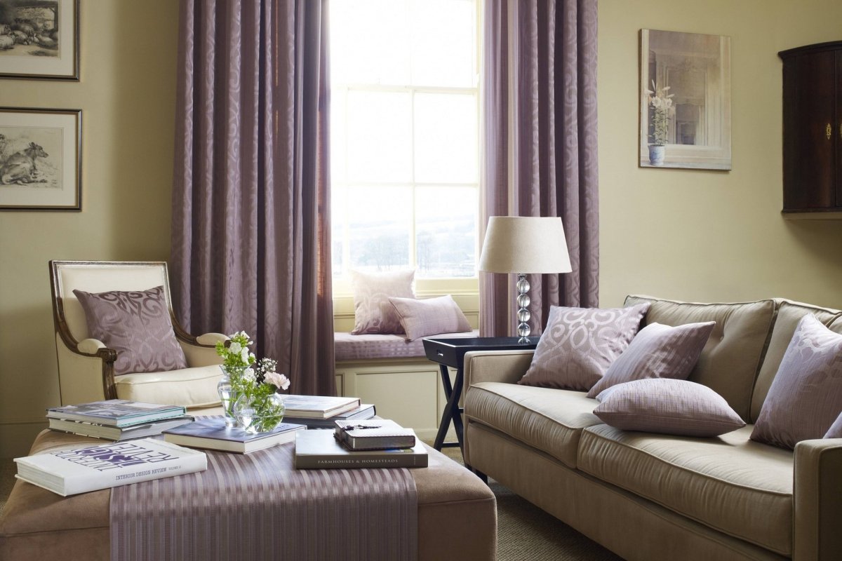 Шторы под бежевый диван