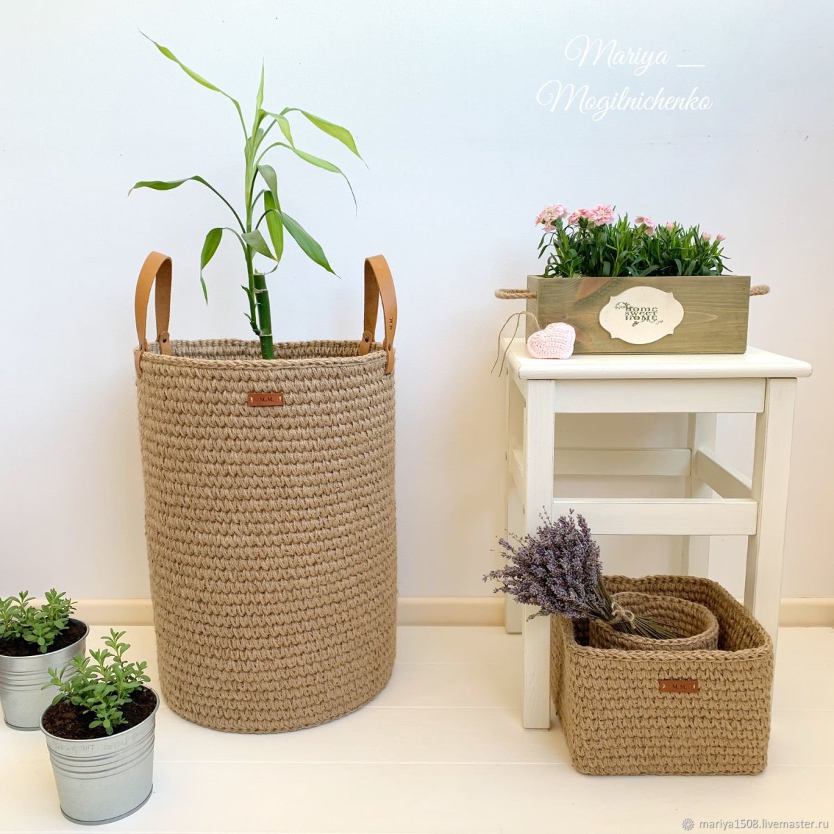 Джутовая корзинка Zara