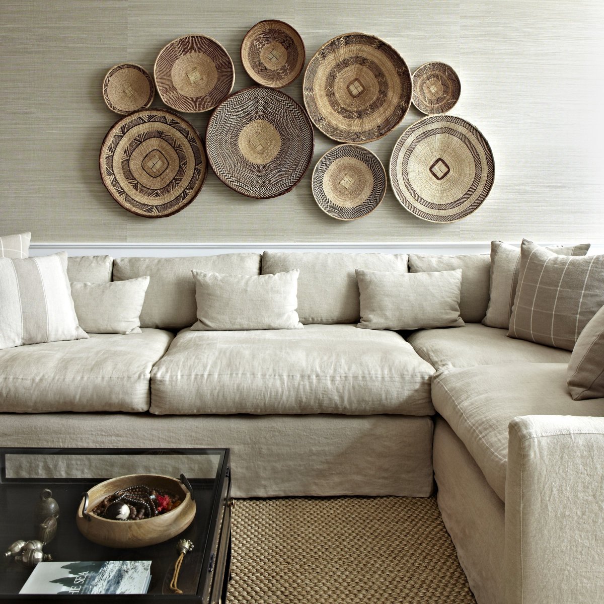 Джут в декоре стен