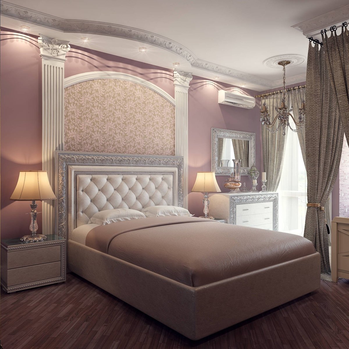 Спальня в нежных тонах