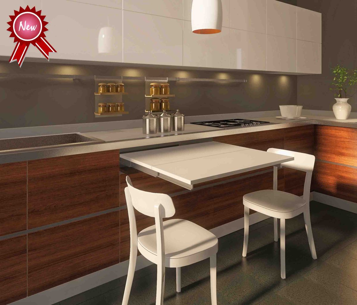 Стол с выдвижной столешницей механизм