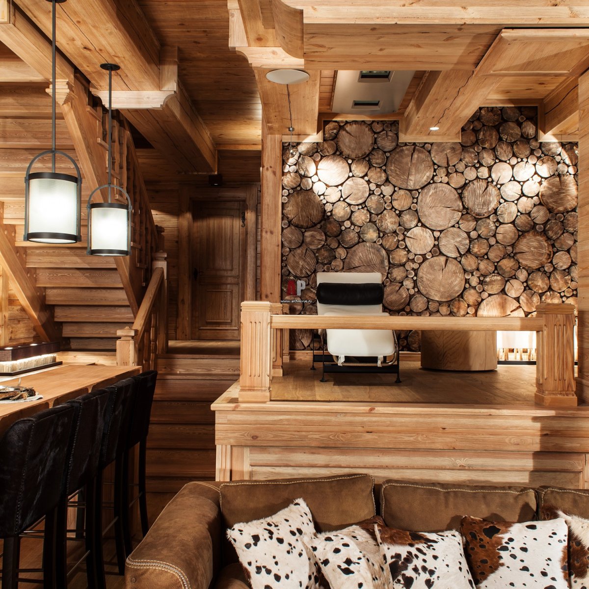 Предбанник в стиле Шале