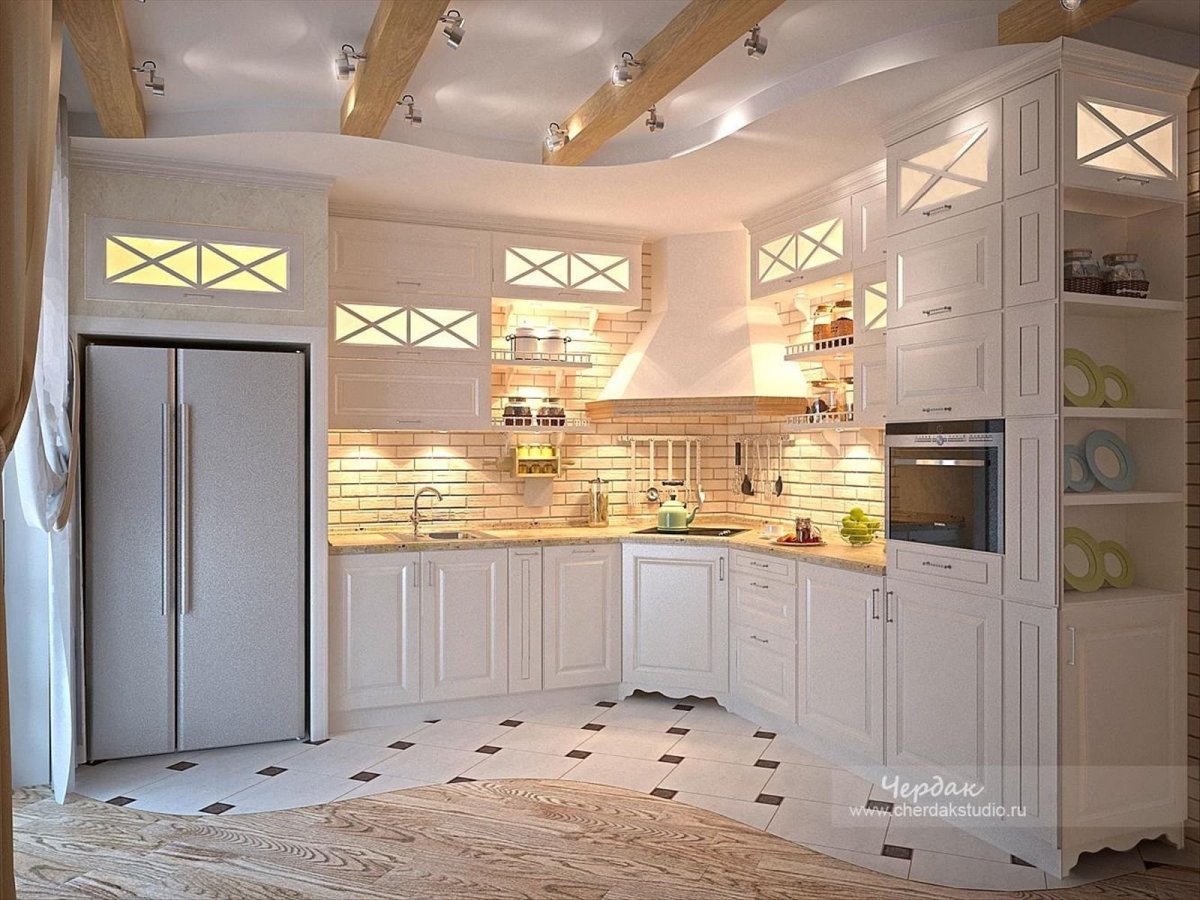 Кухня Прованс до потолка