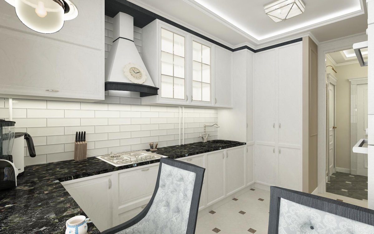 Неоклассика в интерьере квартиры 45 кв.м