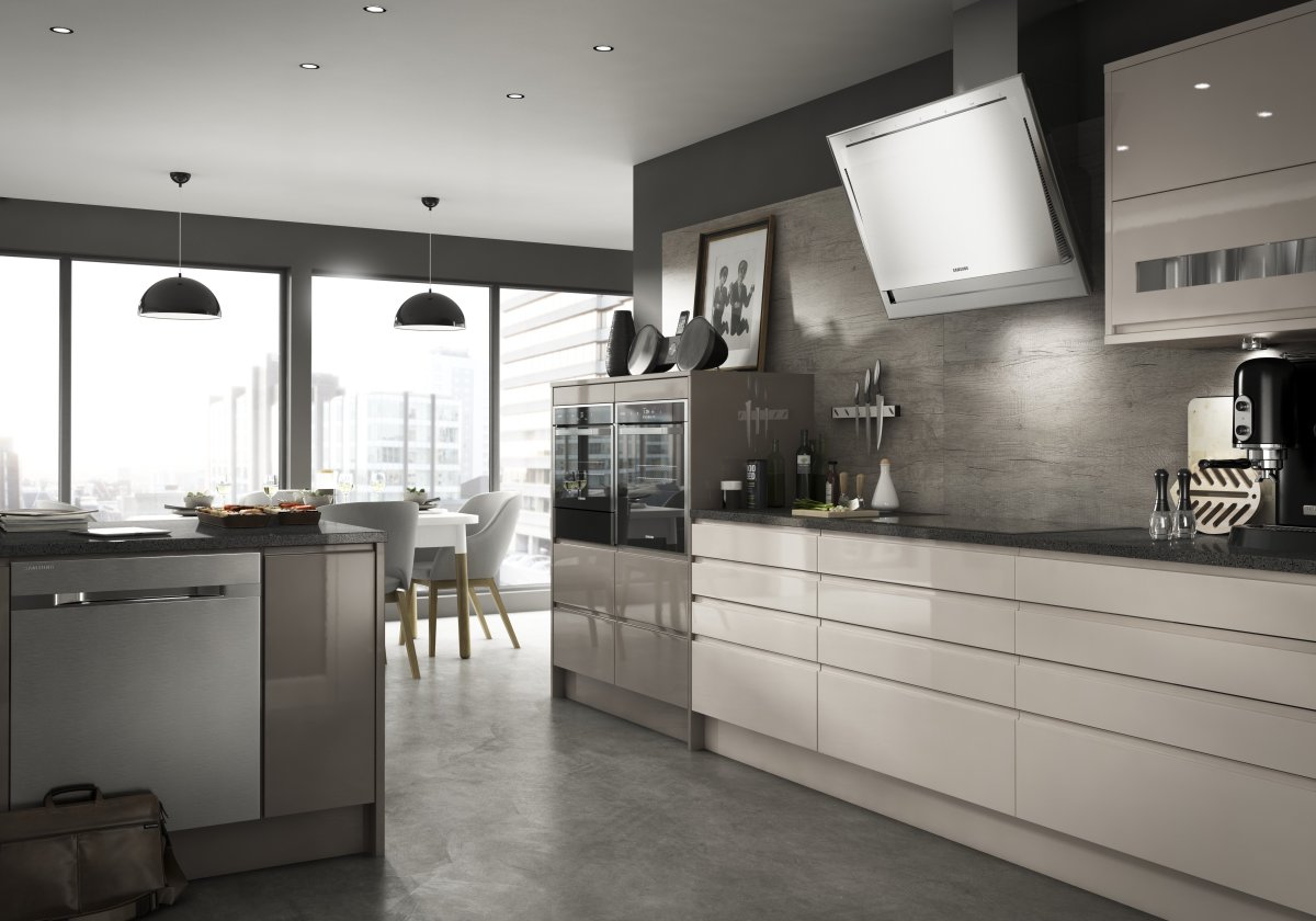 Кухня серый кашемир